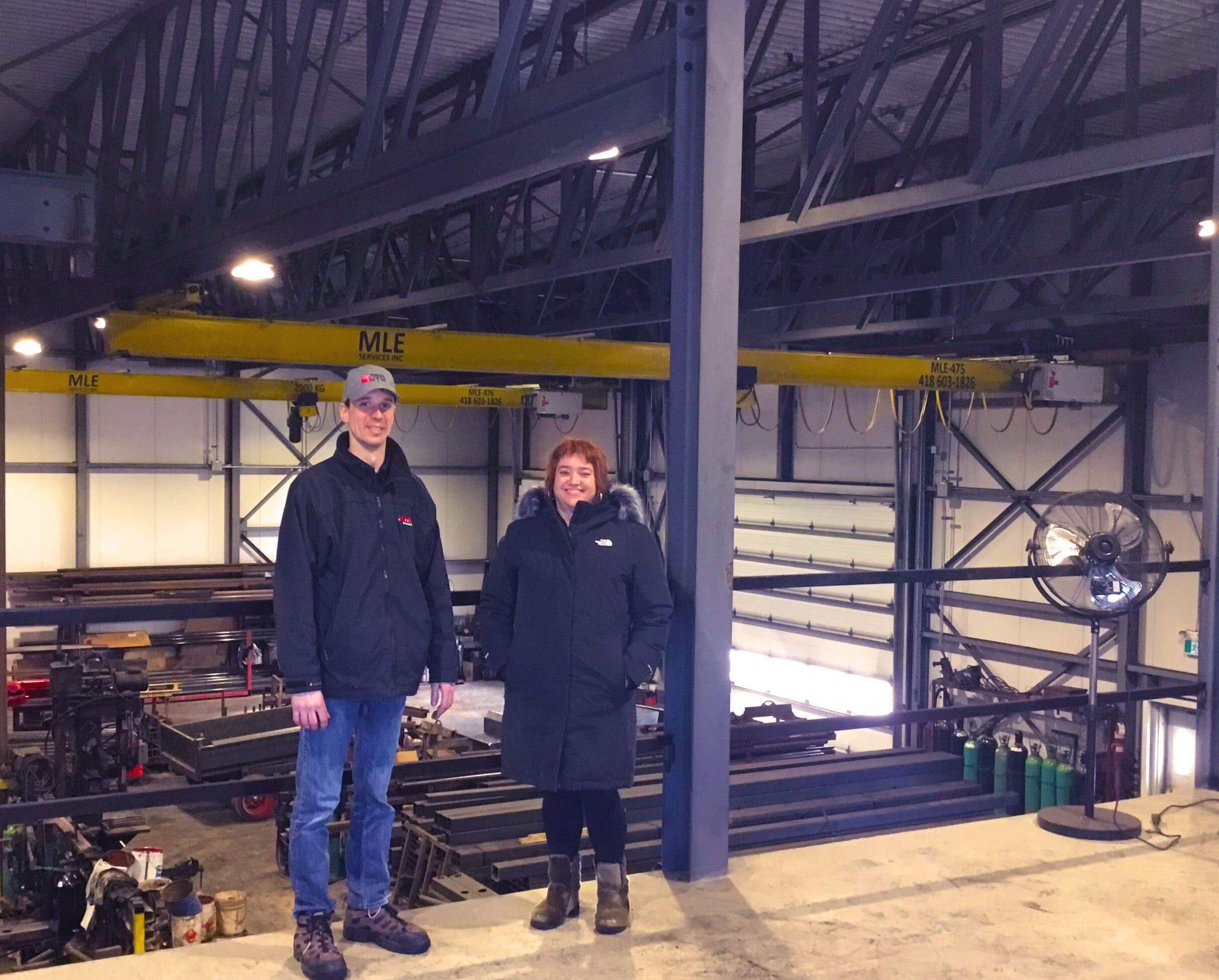 Michael Pelletier, propriétaire d’Équipements Miro en compagnie de Chantal Allard, propriétaire de Distributions J.Y.M.