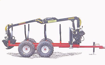 Log loader on trailer AM Machinery / Machinerie AM 900R