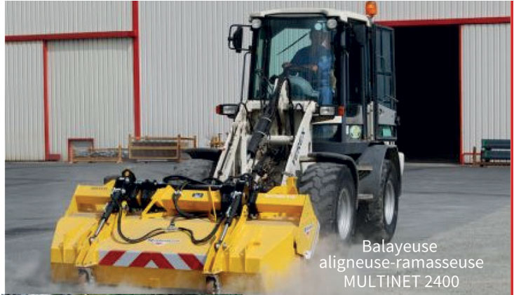 Balayeuse aligneuse-ramasseuse  Rabaud Multinet 2400