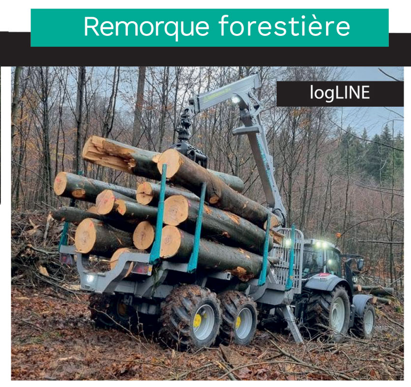 Log loader on trailer  Pfanzelt Maschinenbau LogLINE