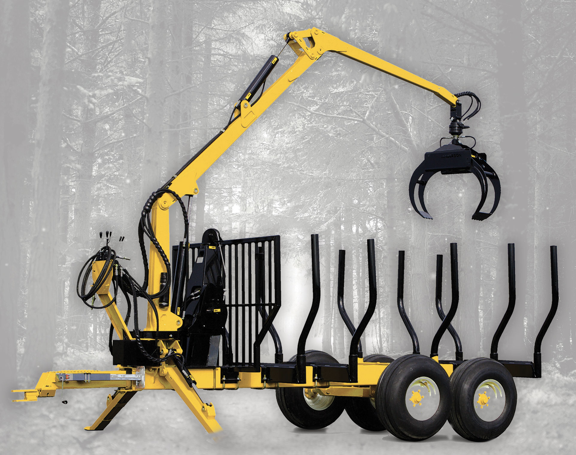 Chargeuse à bois sur remorque Anderson 