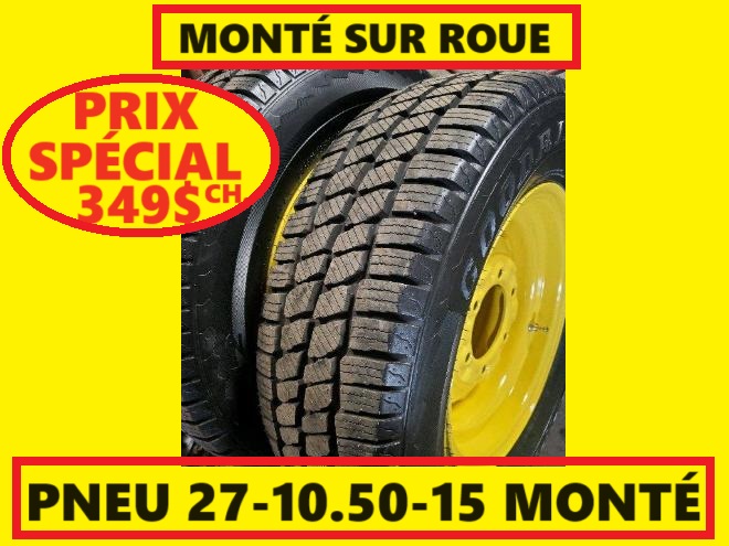 John Deere PNEU 27-10.50-15 MONTE 27-8.50-15 JOHN DEERE NEUF NEIGE GLACE XDS 8 PLY
