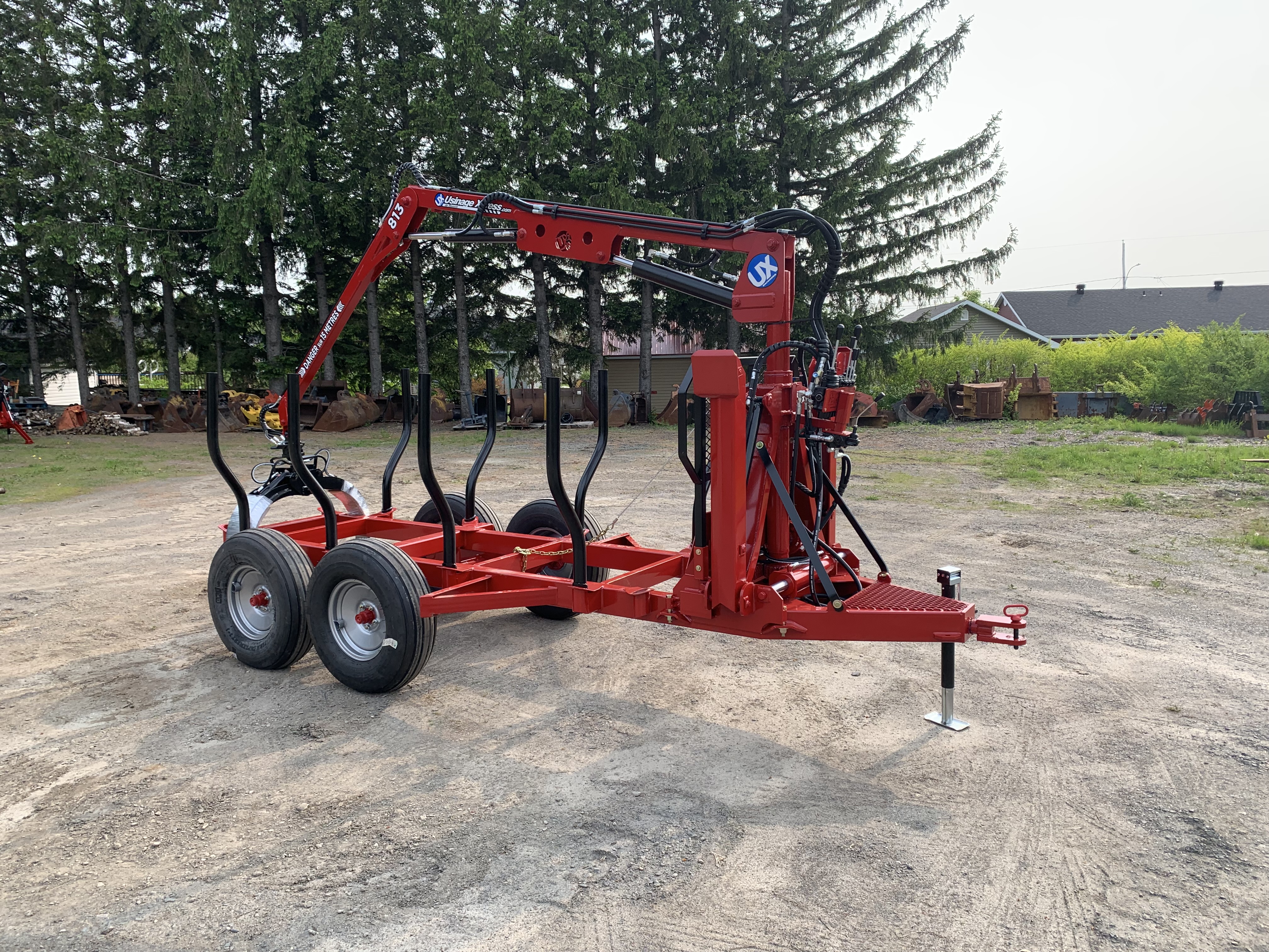 Log loader on trailer  UX813