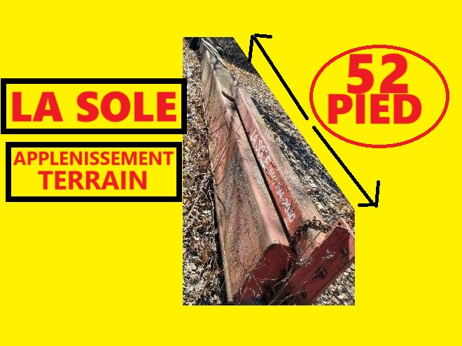 Niveleuse La Sole LA SOLE APPLENISSEMENT DES TERRAIN 52 PIED