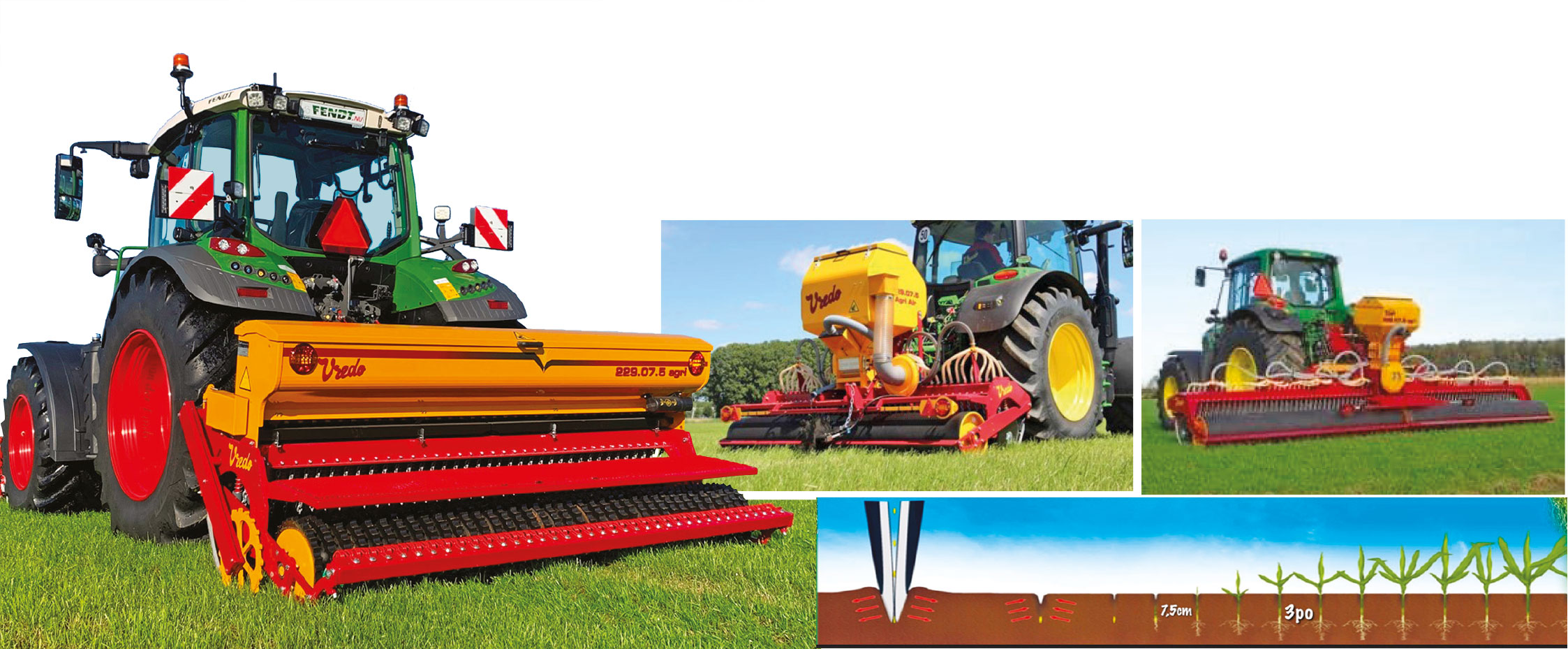 Seeder  Semsolutions vous présente la gamme de semoirs Vredo pour le sursemis de plantes fourragères