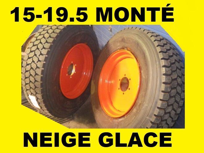 Pneus Kubota PNEU 15-19.5 JANTE INCLUS KUBOTA JOHN DEERE NEIGE GLACE 15R19.5 NEIGE GLACE 385-65R19.5