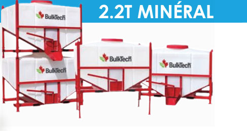 Silo à moulée  Bulktech 1,1 tonnes Moulée, 2,2 tonnes minéral