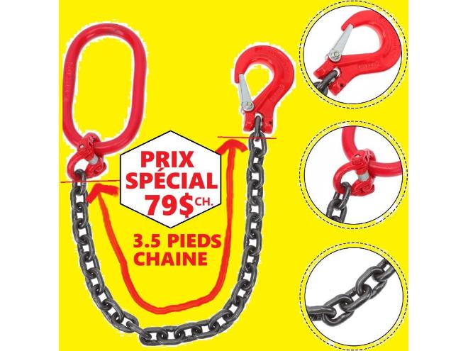 CHAINE DE LEVAGE TOTAL 4 PIED LONG NEUVE