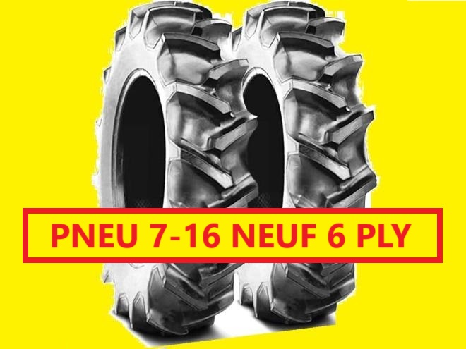 Pneus  PNEU 7-16 NEUF AGRICOLE R1  6 PLY