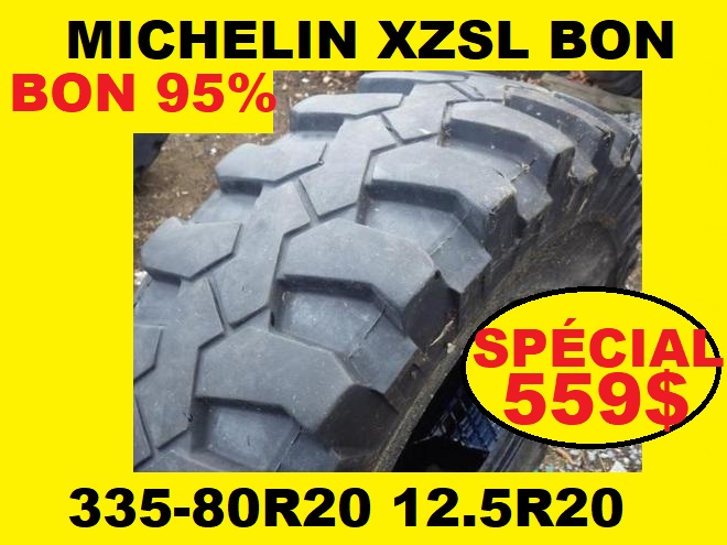Tires  PNEU 335-80R20 COMME NEUF 12.5R20 MICHELIN 12.5-20