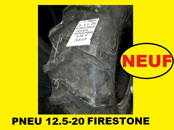 Pneus  PNEU 12.5-20 FIRESTONE NEUF 12.5L20 AGRICOLE
