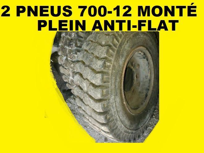 Pneus  PNEU 700-12 PLEIN 700R12 avec jante URÉTHANE