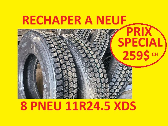   PNEU 11R24.5 RECHAPER A NEUF XDS NEIGE GLACE