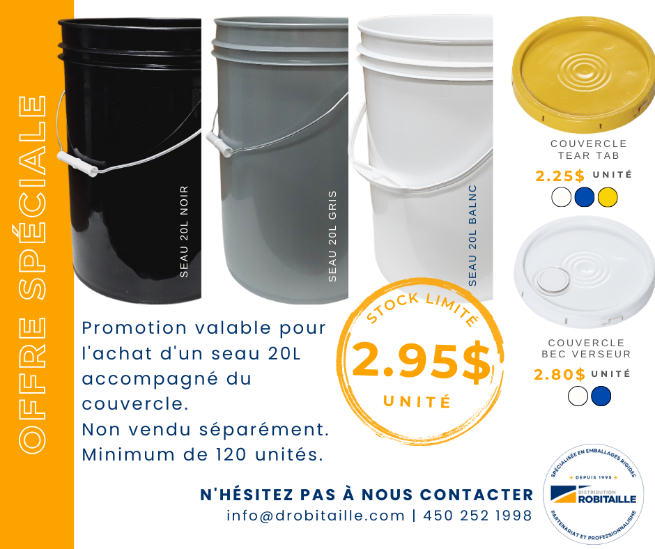 Chaudière  20L blanc, Gris ou noir + couvercle