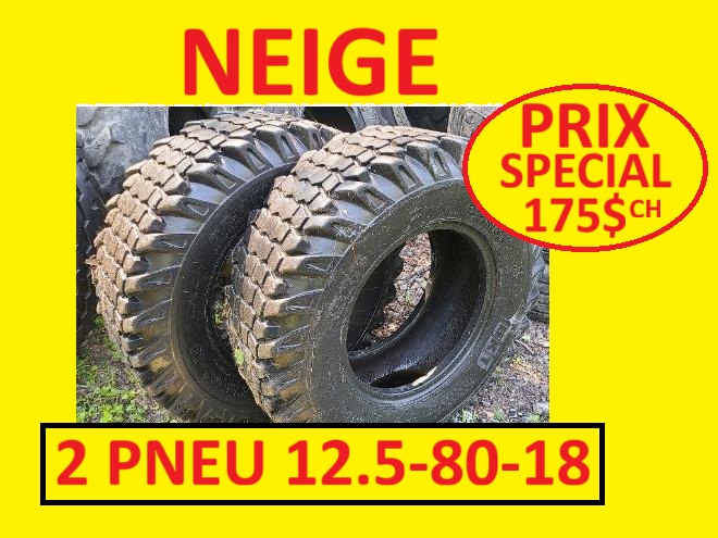 Pneus  PNEU 12.5-80-18 NEIGE 12.5-80R18 USAGE 340-89R18 TRES PROPRE 335-80R18