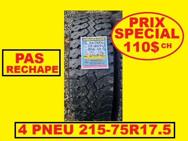   PNEU 215-75R17.5 TRIANGLE USAGE PAS RECHAPE 
