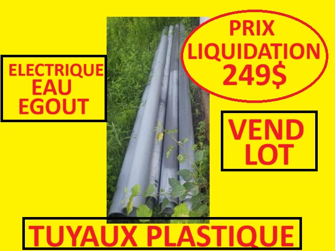 TUYAUX ELECTRIQUE EAU EGOUT  NEUF