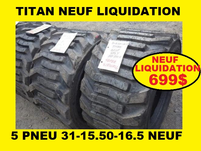Tires  PNEU 31-15.50-16.5 TITAN NEUF 31-1550-16.5