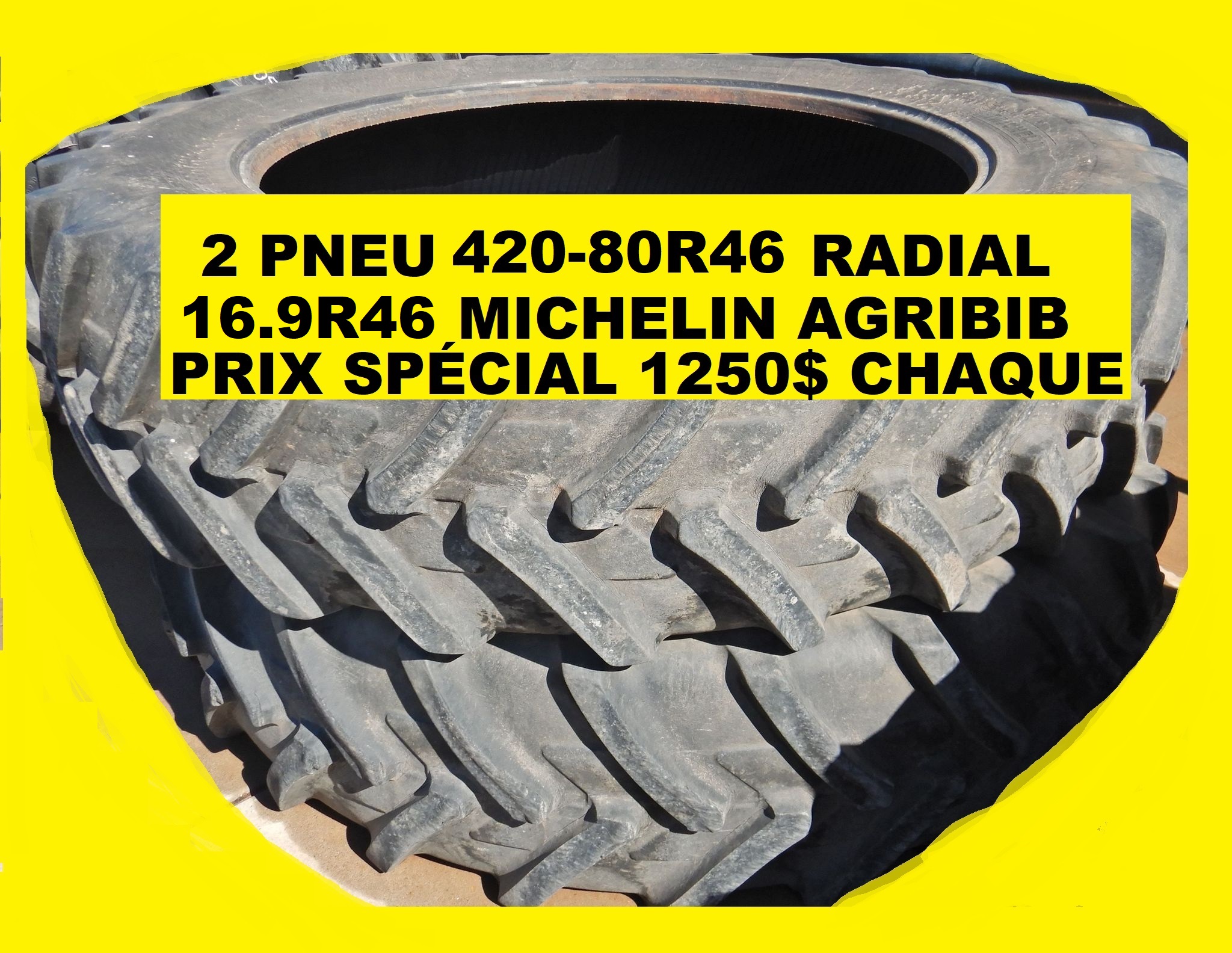 Tires  PNEU 420-80R46 MICHELIN 16.9R46 AGRIBIB 16.9-46 RADIAL