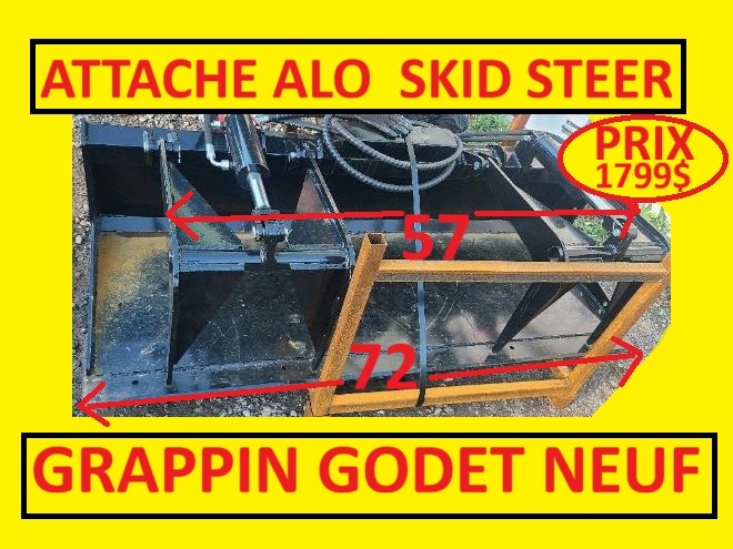   GRAPPIN GODET NEUF ATTACHE ALO OU SKID STEER