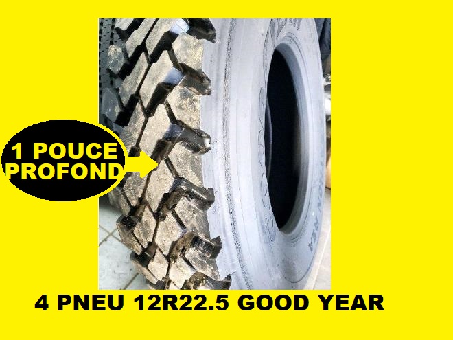 Tires  4 pneus Goodyear 12R22.5