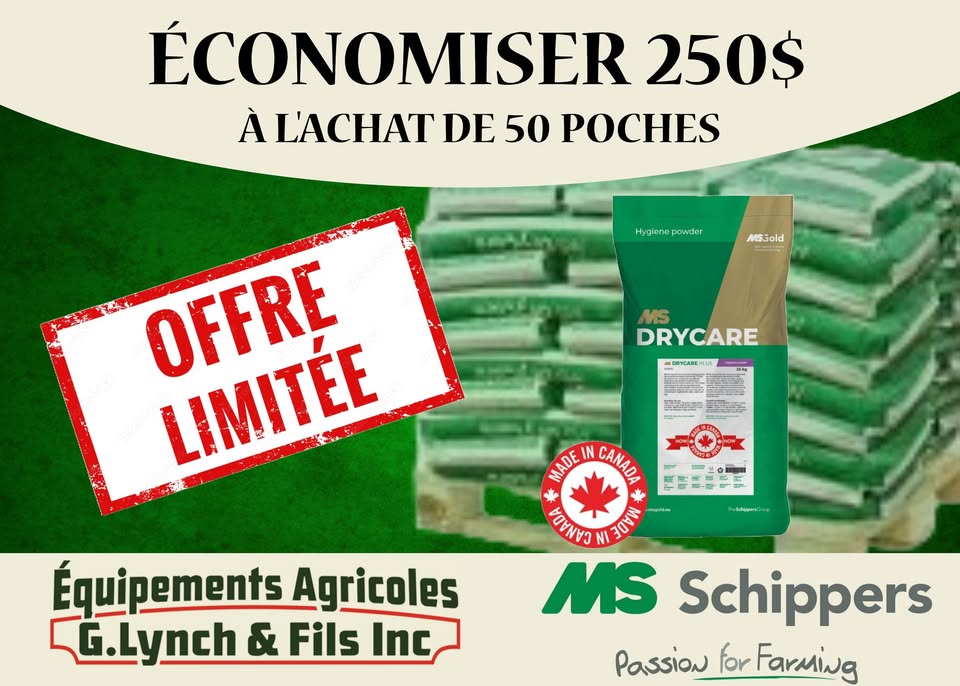   Confort (bovins, porcs, volailles) : DryCare Plus,