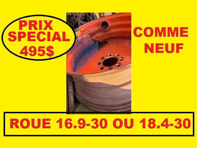Wheel (single and double)  ROUE 30 POUR PNEU 16.9-30 ET 18.4-30