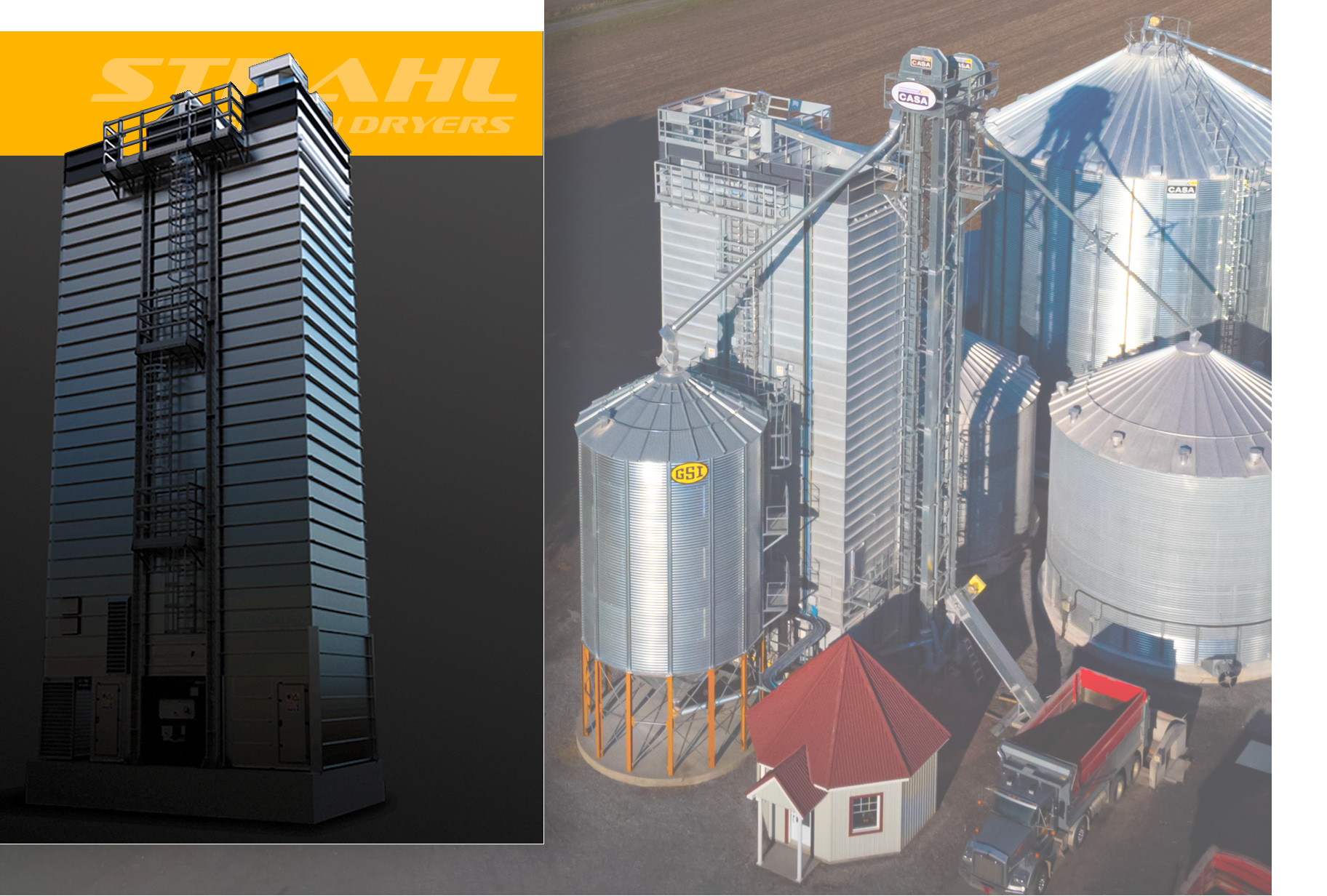 Grain dryer tower  Strahl