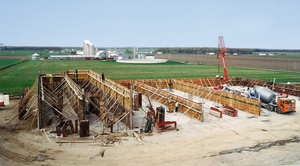 Construction de fondations, coffrages